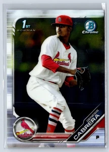 1st Bowman Chrome Prospects BCP-142 2019 Genesis Cabrera St. Louis Cardinals - Imagen 1 de 2