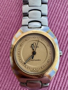 Omega Seamaster Polaris Watch Quartz 22mm Women's Gold Dial Swiss Made Round - Picture 1 of 5