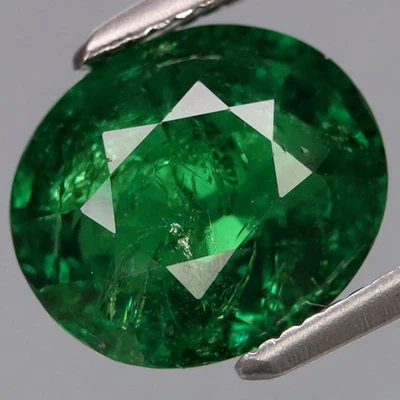 ¡Color encantador de 2,90 quilates y fuego completo! Top natural verde tsavorita Tanzania Foto 1 de 4