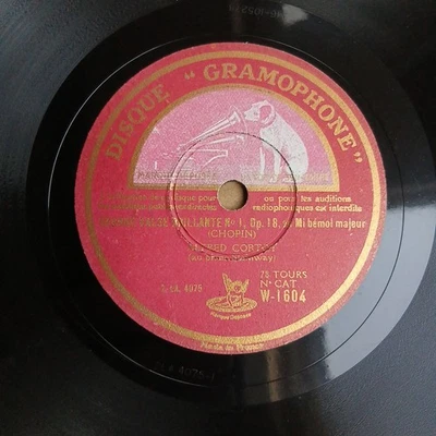 78t Alfred Cortot Chopin Grande Valse Brillante N1, Valses W1604 - Photo 1/3