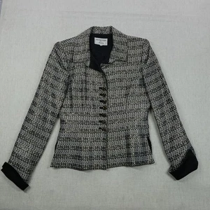 Vintage Victor Costa Blazer Womens 10 Metallic Brocade Jacket Made in USA 90s - Picture 1 of 13