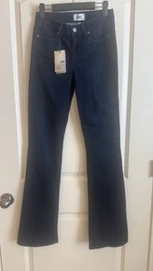 Paige Women's Dream Catcher Dark Wash Boot Cut Flare Denim Jean 26, 110cm Long - Picture 1 of 7