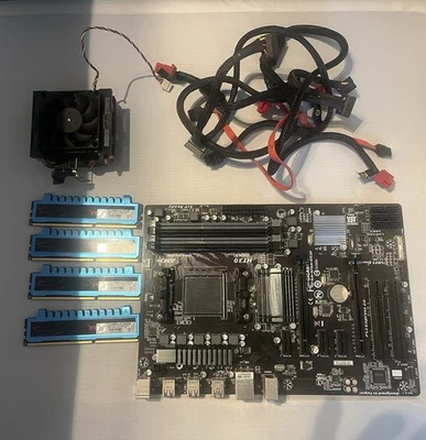 Gigabyte GA-970A-DS3P  Motherboard And 16 GB Ram Plus Cables - Image 1 of 3