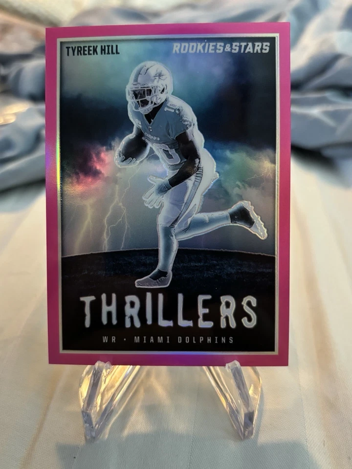 Tyreek Hill 2023 Panini Rookie & Stars Thrillers Pink Prizm /75 Dolphins #TH-19 - Image 1 of 2