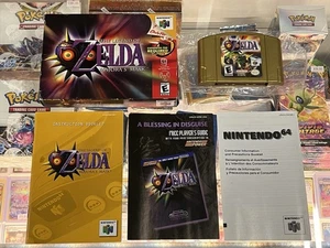 Legend of Zelda Majora's Mask Gold N64 Nintendo 64 Complete In Box CIB Tested - Picture 1 of 11