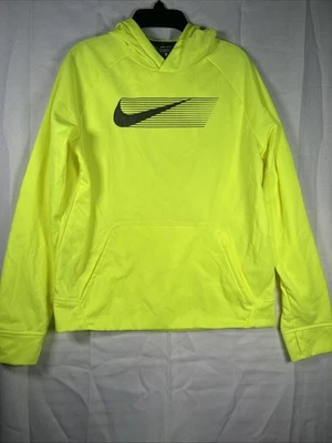Nike Pullover Boys Youth XL Neon Green Long Sleeve Hooded Dri-Fit Training - Image 1 of 4