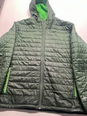 Chaqueta acolchada Icebreaker Stratus MerinoLoft verde cremallera completa para hombre talla 2XL Foto 1 de 4