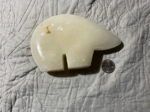 Steingeschnitzt Bär Skulptur Figur 6x4 - Bild 1 von 4