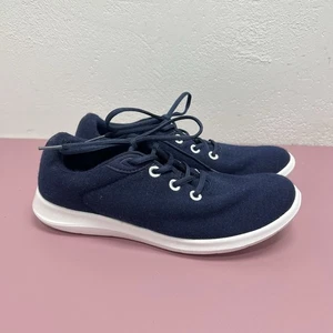 Merinos Australian Merino Wool Lace Up Navy Blue Lightweight Sneaker Schuhe Wms 8 - Bild 1 von 8