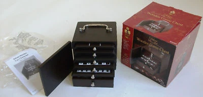NIB DELUXE EXCALIBUR ROYALGAMES wooden game chess 7 in 1 set -WEAR ON OUTER BOX - Image 1 of 4
