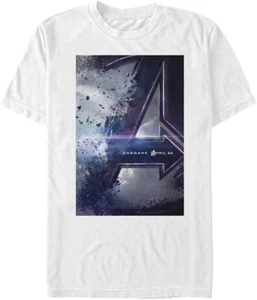 Marvel Avengers Mens End Game Movie Poster White Shirt New Small - Picture 1 of 5