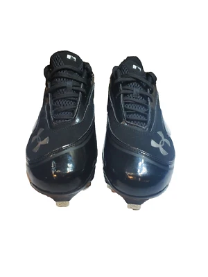 Under armour Low Top Baseball Cleet Shoes Black Mens Size 11 - Image 1 of 4