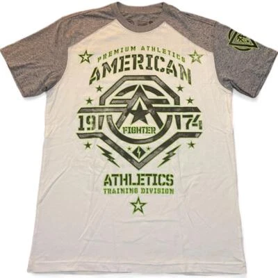 Новые мужские American Fighter Premium Athletic MMA белый/серый футболка XS-4XL - Изображение 1 из 2