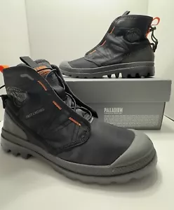 Palladium Pampa Travel Lite Boots Fast Lacing Black Ankle Boots 9.5 - Picture 1 of 9