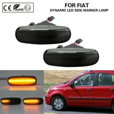 COPPIA FRECCE LATERALI FUME' PROGRESSIVE A LED PER FIAT PANDA MK2 169 CANBUS - Bild 1 von 4
