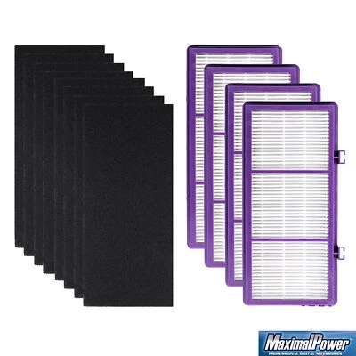 Replacement HEPA D Filter for Holmes AER1 HAPF300/HAP30 (4 PK + 8 Carbon Sheets) - Image 1 of 4