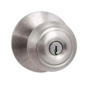 NEW Defiant Hartford Satin Nickel Keyed Entry Door Knob - Picture 1 of 2