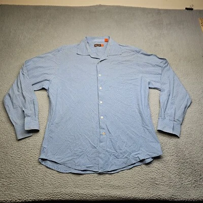 Camisa Nyne Para Hombre XXL Azul Cuadros Manga Larga Cuello Abotonado Informal Foto 1 de 4