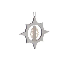 Christmas Tree Ornaments Star With Chip Tree Ø ca.3 1/8in New Decoration - Picture 1 of 2