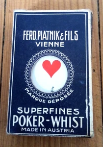 c. 1920 - ANCIEN JEU DE CARTES A JOUER - Ferdinand PIATNIK - Vienne - n°133 - Photo 1/4