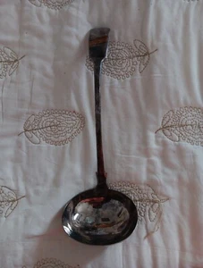 FIDDLE & THREAD Design HENRY WILKINSON Silver Service Cutlery Large Soup Ladle - Picture 1 of 4