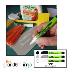 Garden Marker Pen Plant Labels Permanent Waterproof Black Silver White Colours - Picture 1 of 9