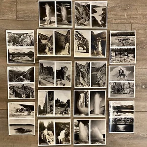 Lucier Powell Vintage 1920s Double Photos Lot Black White Wyoming Buffalo Bill - Picture 1 of 13