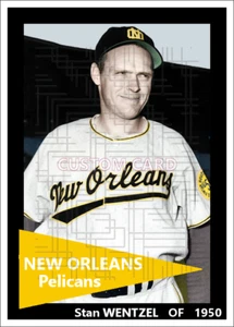 Stan Wentzel - 1950 New Orleans Pelicans - 2.5 x 3.5 custom card (blank back) - Picture 1 of 1