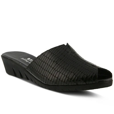 Spring Step Dejen Slide Sandal Black Croco, Size 39 EU / 8.5 US - Image 1 of 4