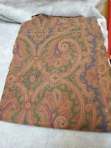Ralph Lauren Equestrian Full flat sheet floral paisley brown red green Moroccan - Picture 1 of 4