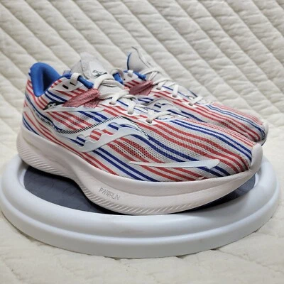 Saucony Ride 15 Running Shoes Womens 9 Red White Blue Athletic Gym Sneakers - Image 1 of 4