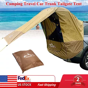 Camping Travel Car Trunk Tailgate Tent Sunshade Rainproof Awning Waterproof - Picture 1 of 21