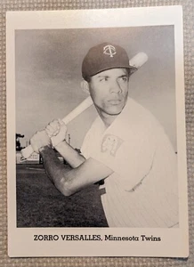 1960's ZORRO VERSALLES Original Minnesota Twins Team Issue B/W Photo Card 5X7 - Picture 1 of 2