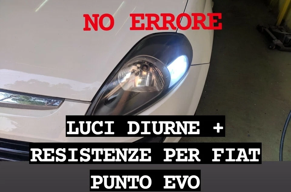 KIT LUCI LED DIURNE PER FIAT PUNTO EVO POSIZIONE GRANDE PUNTO NO ERRORE CANBUS Foto 1 de 3