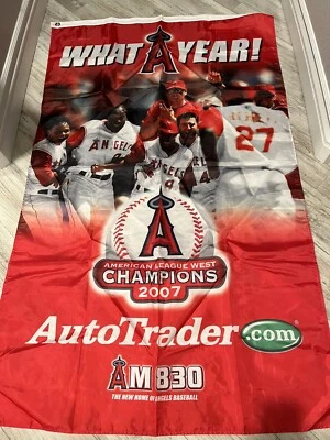 Anaheim Angels What A Year American League West 2007 Banner 35x60 - Image 1 of 3