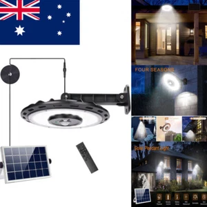 Solar Motion Sensor Light Ceiling Pendant Light Outdoor Garden Garage Shed Lamp - Picture 1 of 16