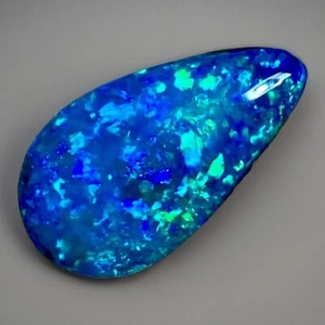 BRILLANTE 3,75 quilates AZUL AUSTRALIANO VERDE PÚRPURA NEGRO ÓPALO DOBLE TOP GEMA 17x10x5mm - Imagen 1 de 12
