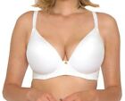 Brand New Ex Figleaves Smoothing Padded Plunge Bra Size 34E White 