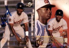 Eddy Martinez (SS) Signed 1996 Fleer Excel #5 Card Bluefield Orioles Auto AU