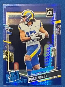 2023 Donruss Optic Puka Nacua 238 Blue Hyper Prizm Rated Rookie Card Color Match - Picture 1 of 2