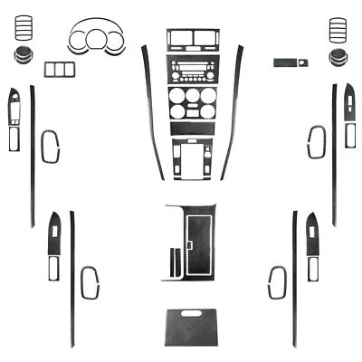 Kits de 60 piezas de fibra de carbono real moldura interior completa para Suzuki Grand Vitara 2006-13 Foto 1 de 4