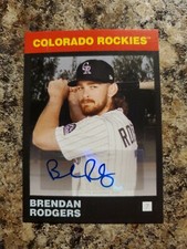 2021 Topps 582 Montgomery Club Set Brendan Rodgers Auto Rockies !!!