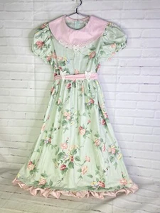 Vintage Rare Editions Dress Girls Size 12 Floral Prairie Cottagecore USA Made - Picture 1 of 16