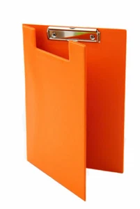 Carpeta de sujeción DIN A4, tablero de sujeción de cartera, plegable, GGM original, color: naranja - Imagen 1 de 1