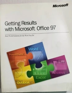 Obtener resultados con Microsoft Office 97 libro de instrucciones de computadora vintage 1997 - Imagen 1 de 6