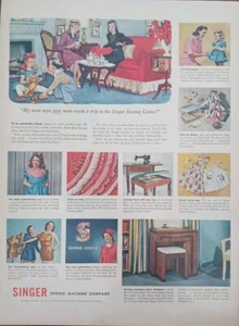 1946 vintage singer sewing machine Print Ad.  - Picture 1 of 1