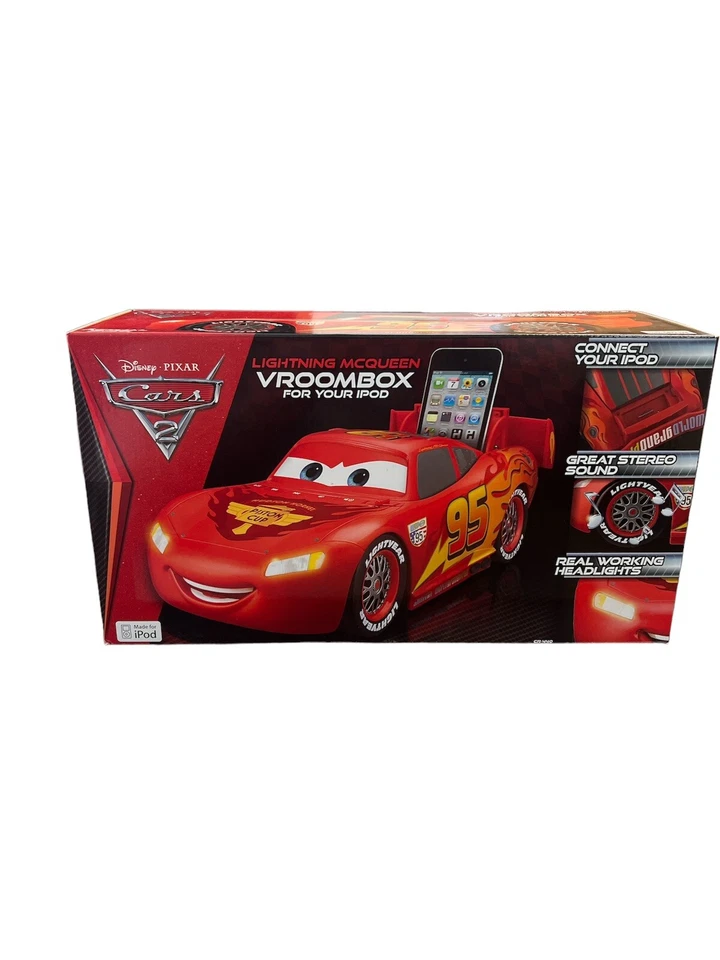 Disney Pixar Cars 2 Lighting Mcqueen Vroombox For Your Ipod New Mfi-certified - Image 1 of 1