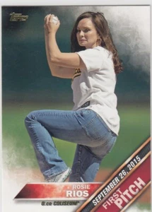 2016 Topps Series 2 ROSIE RIOS First Pitch Insert #FP-3 Athletics US Treasurer - Picture 1 of 1