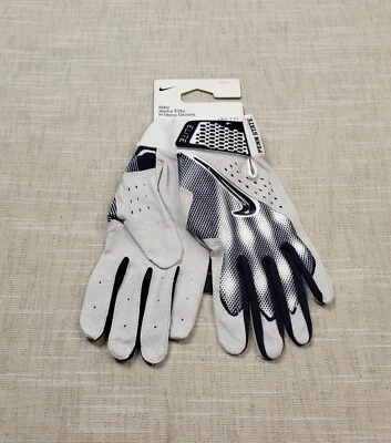 Guantes de bateo Nike Penn State Alpha Elite medianos para hombre azul blanco gris béisbol Foto 1 de 4