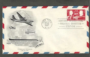 #UC17 5c STAMP CENTENARY ISSUE FDC-NEW YORK,NY MAY 21-1947 ARTMASTER CACHET - Picture 1 of 1